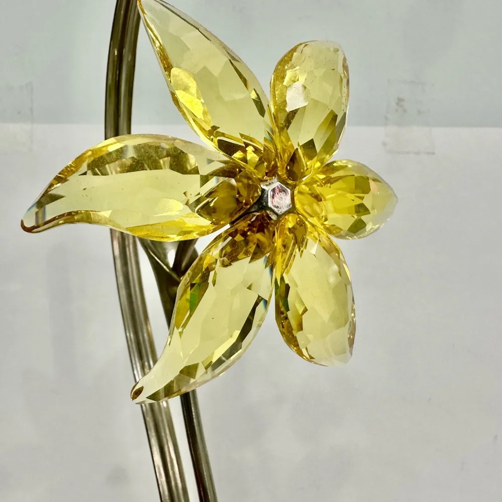 Swarovski Golden Crystal Flower Accent